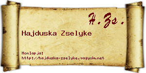 Hajduska Zselyke névjegykártya